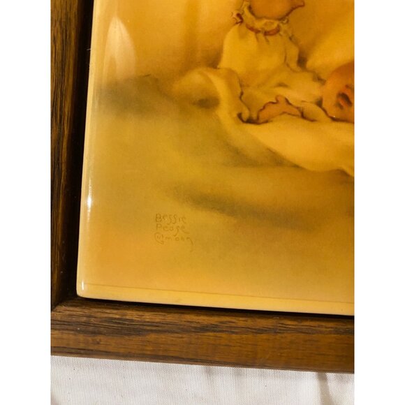 Vtg 1983 FRAMED ITALY TILE ART BY BESSIE PEASE GUTMANN 802# BABY - Picture 6 of 11